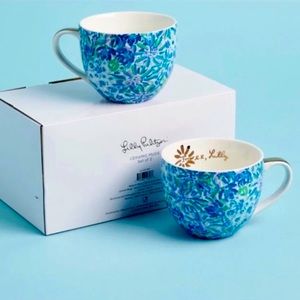 💐💐Lilly  Pulitzer Ceramic Mugs, Set of 2💐💐